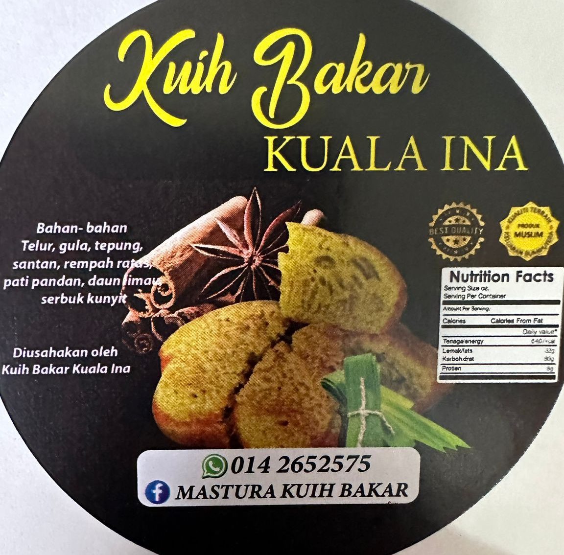 kuih bakar kuala ina